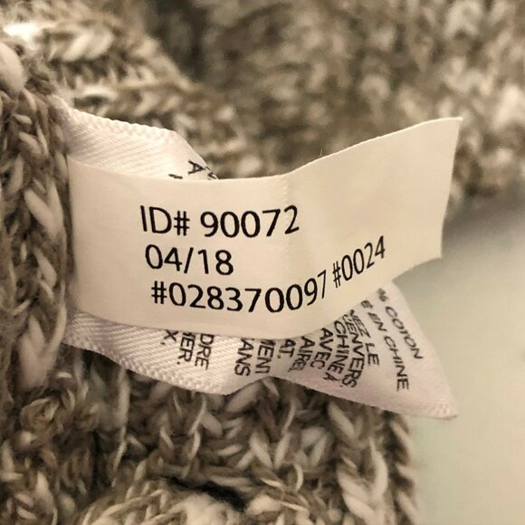 Express Womens Sweater Hi Lo Chunky Knit 3/4 Sleeve Gray Size S - Picture 6 of 6